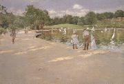 William Merritt Chase Lilliputian Boat Lake oil painting